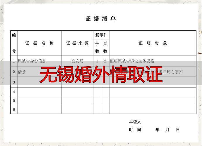 无锡婚外情取证