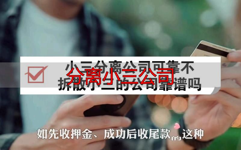 分离小三公司怎么选？靠谱服务全攻略